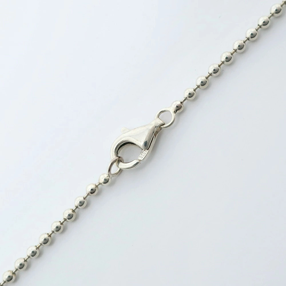 Tiffany Co Roman Cross Necklace Ball Chain Sterling Silver Italy - Picture 5 of 6
